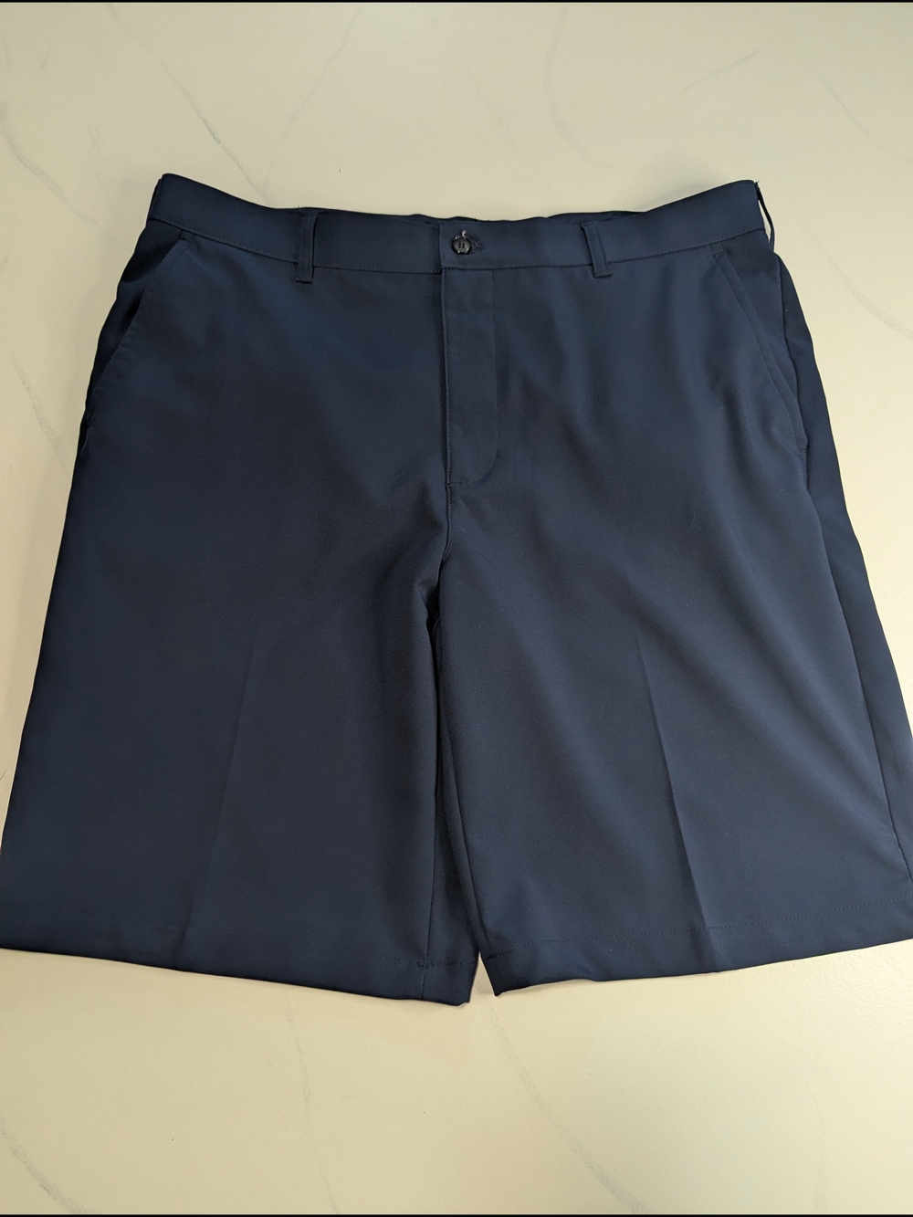 IZOD Golf Mens Navy Blue Straight Classic Golf Shorts Size 36